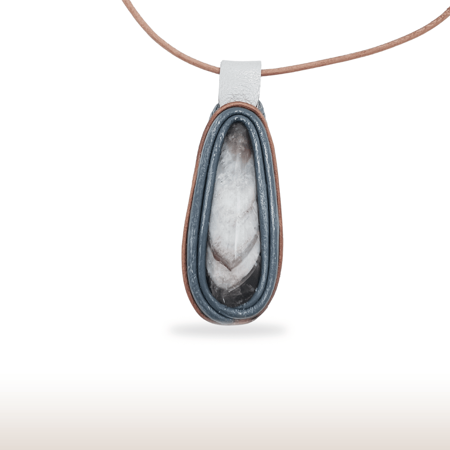 Amethyst leather necklace - DivineGemCat