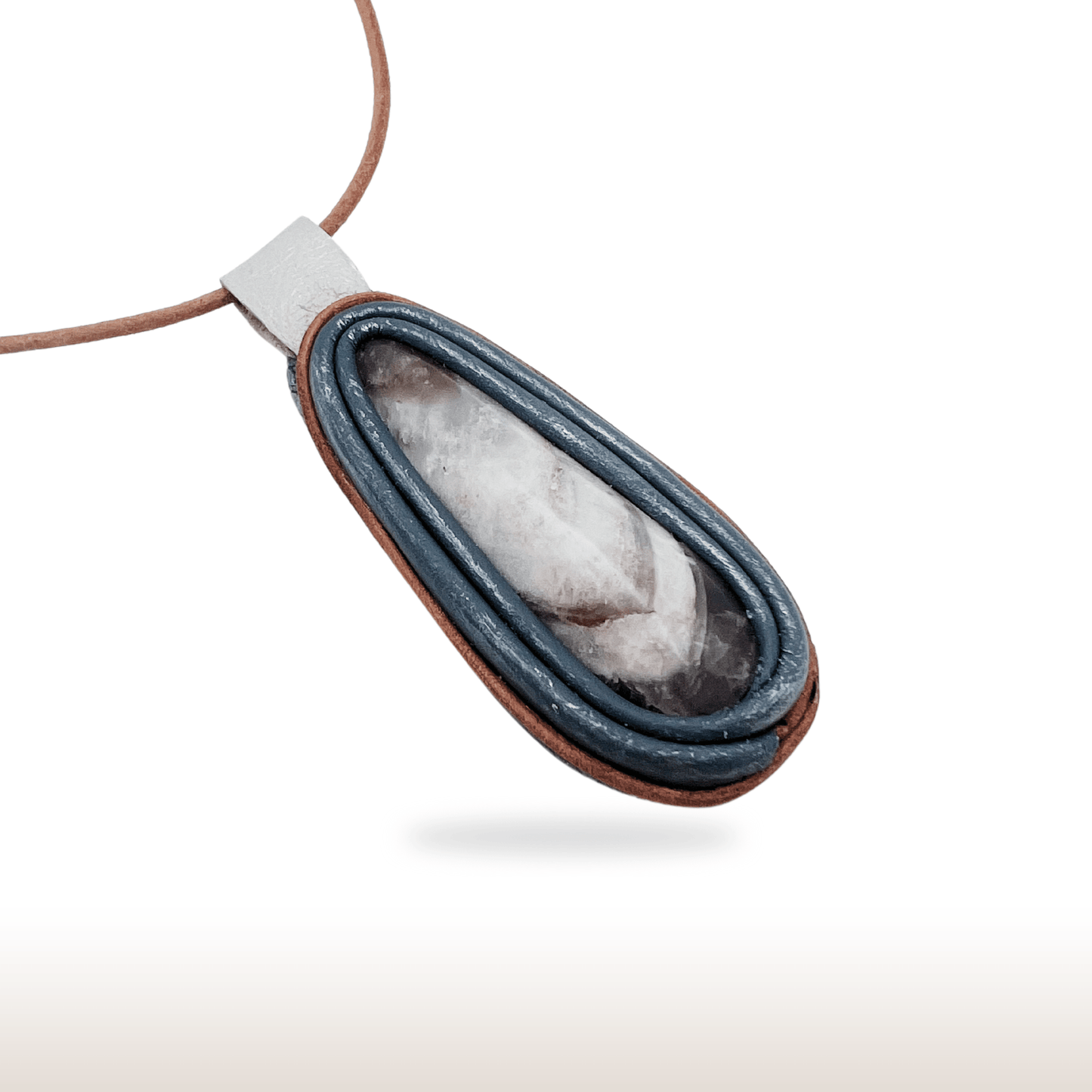 Amethyst leather necklace - DivineGemCat