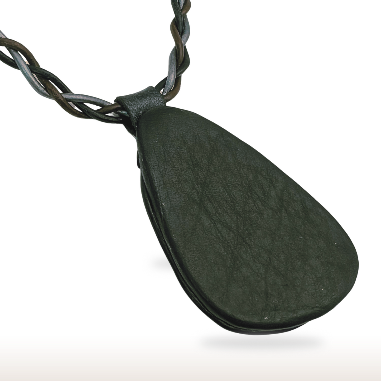 Braided Leather Necklace with Druzy Agate