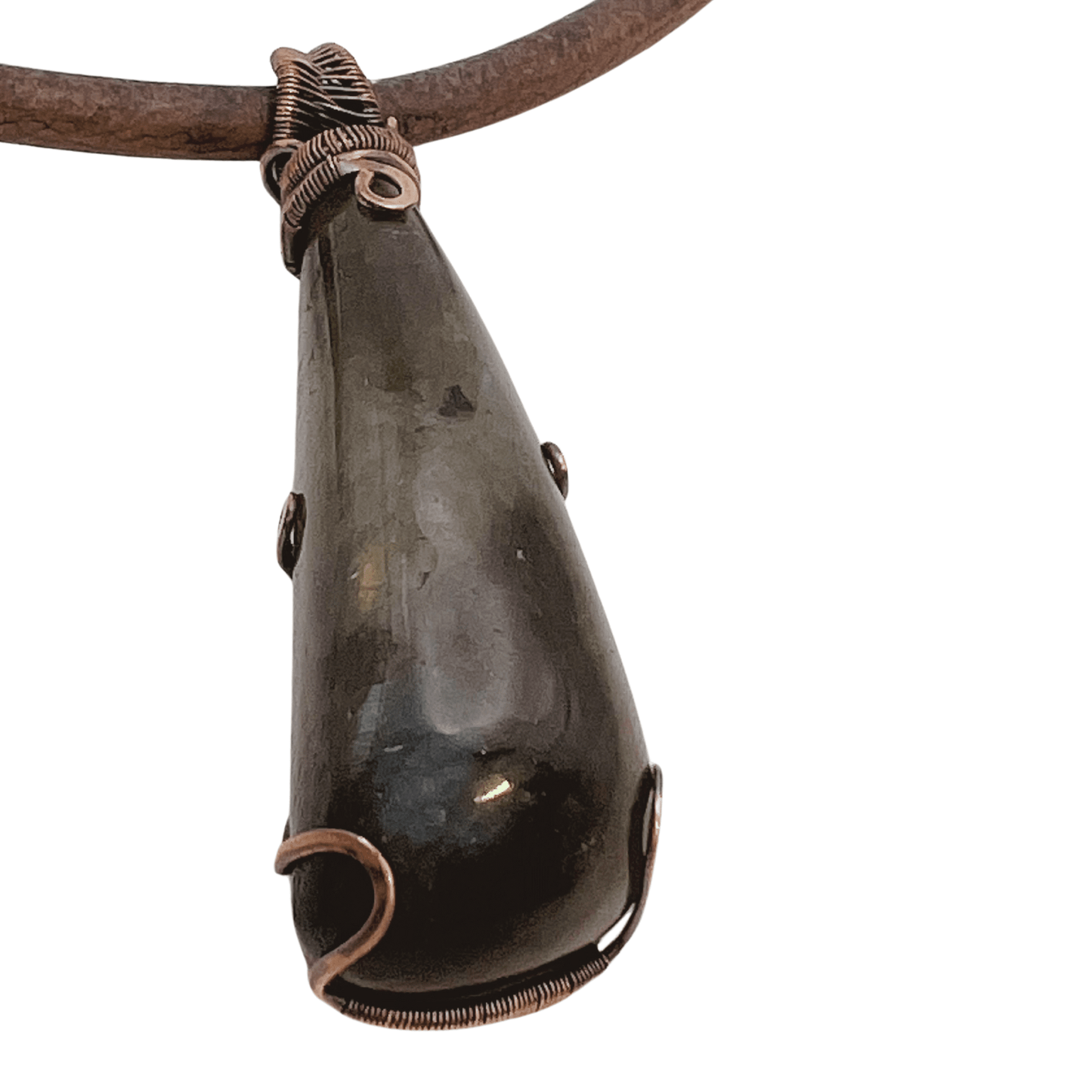 Wire - Wrapped Labradorite Necklace - DivineGemCat