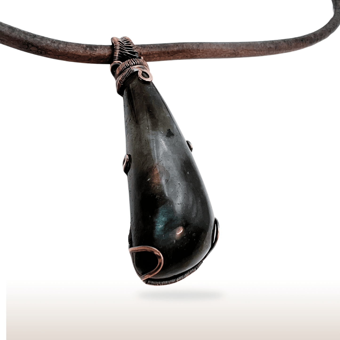 Wire - Wrapped Labradorite Necklace - DivineGemCat