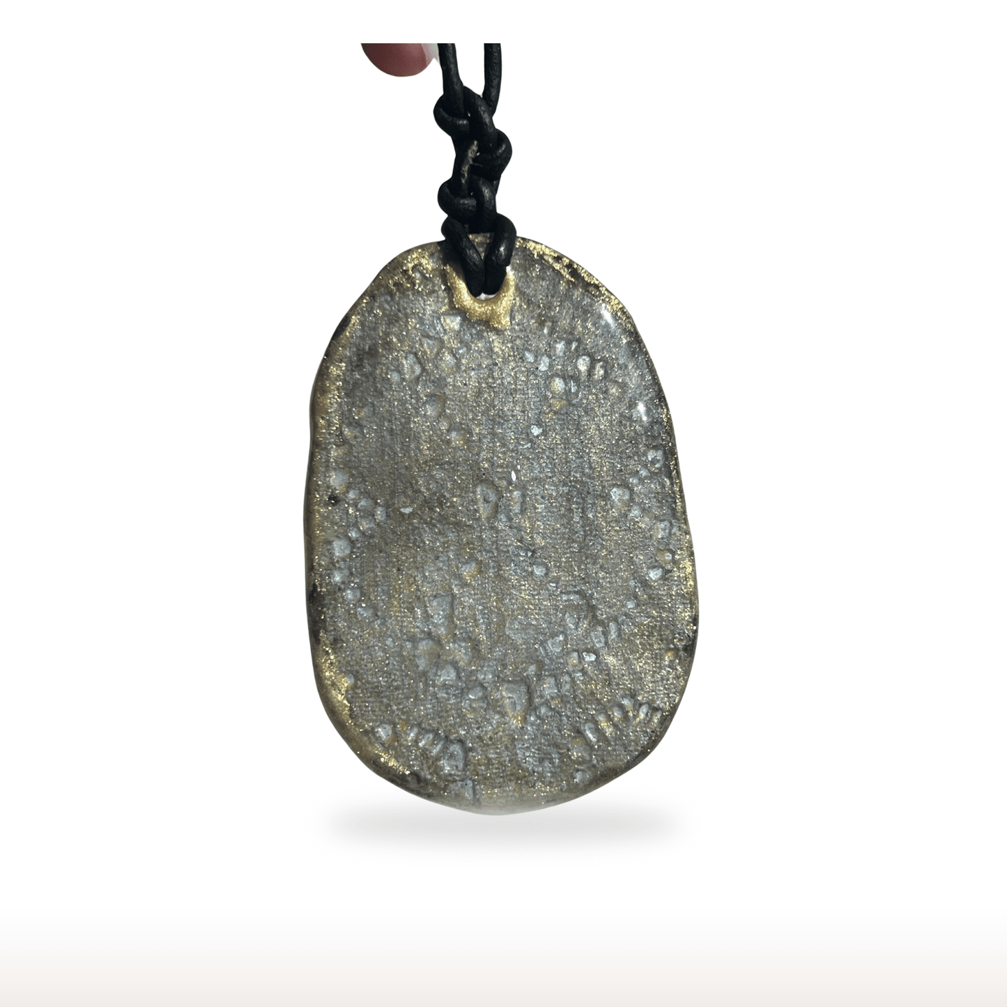 Abstract UV Resin Necklace Leather Cord - DivineGemCat