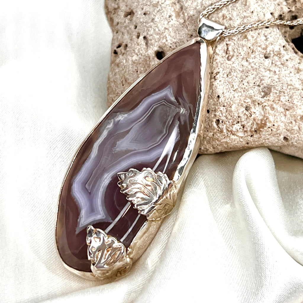 Agate Gemstone in Sterling Silver - DivineGemCat
