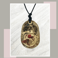 Handcrafted UV Resin Necklace with Cosmic 3D Effect on Leather Cord - DivineGemCat