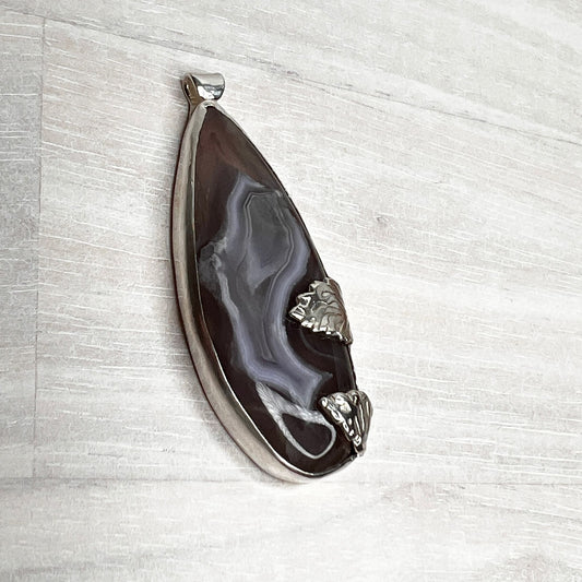 Agate pendant SS - DivineGemCat