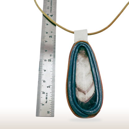 Amethyst leather necklace