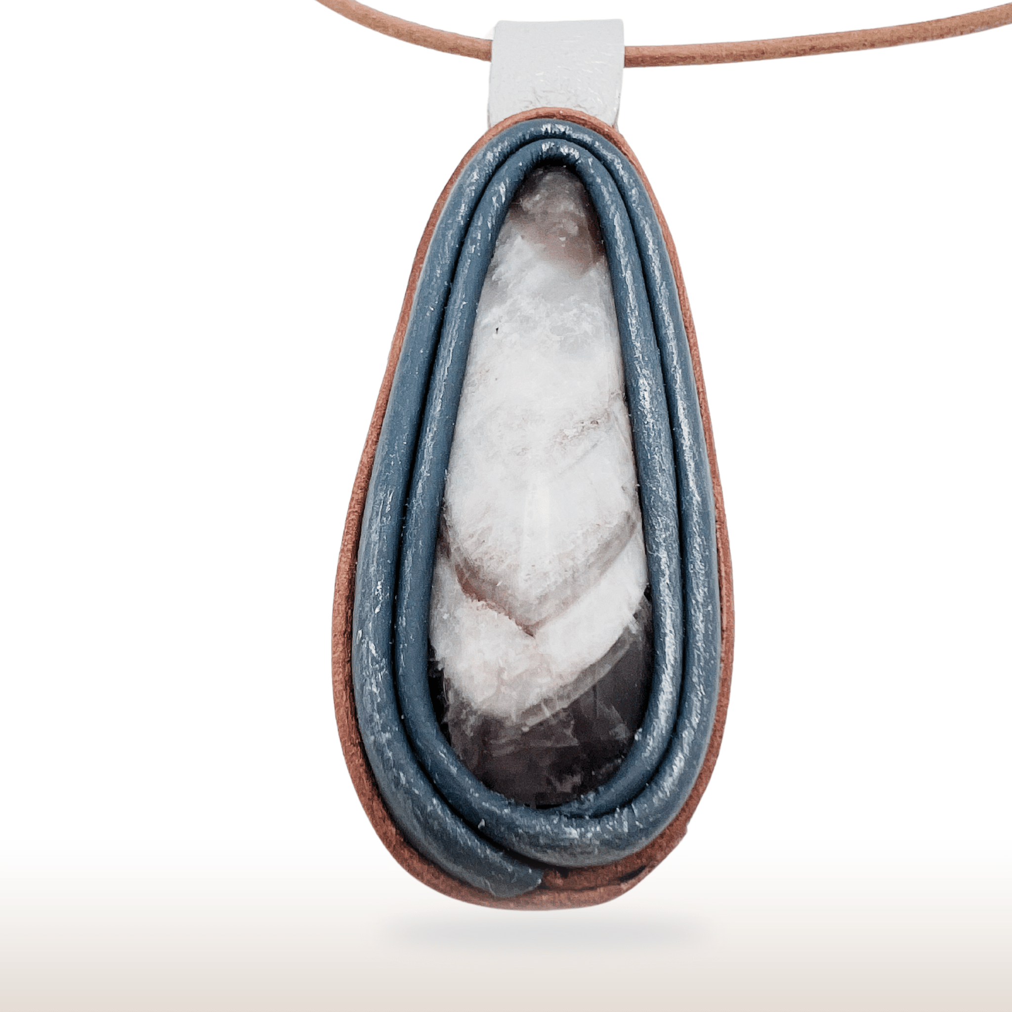 Amethyst leather necklace - DivineGemCat