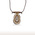 Druzy Agate Leather Necklace - DivineGemCat