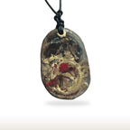 Abstract UV Resin Necklace Leather Cord - DivineGemCat