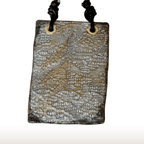 Abstract UV Resin Square Necklace Leather Cord - DivineGemCat
