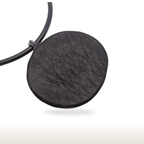 Leather Pendant with Natural Stone on Silicone Cord with Unakite Beads - DivineGemCat